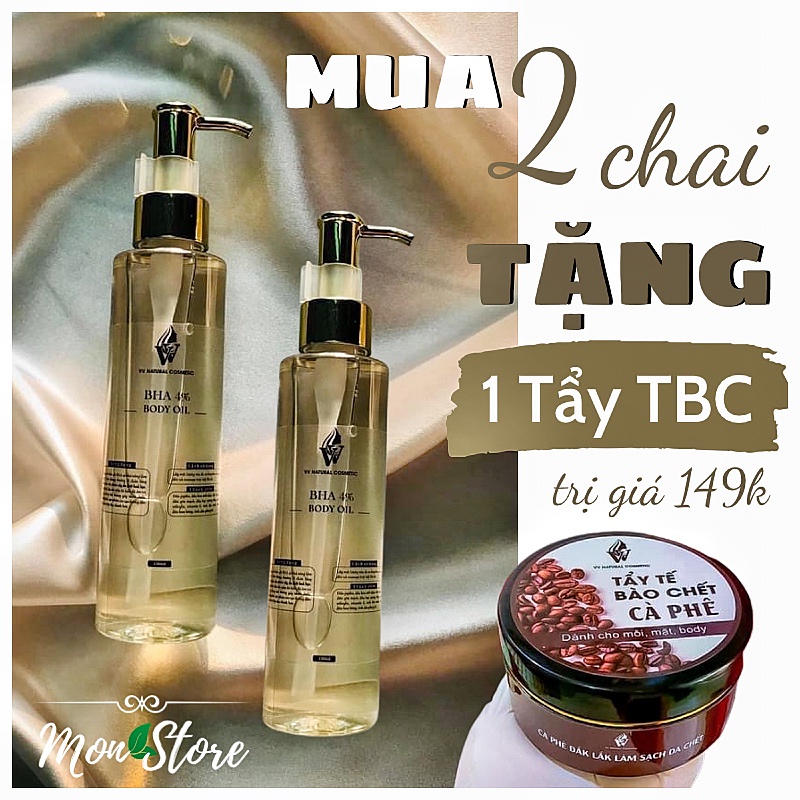 DẦU DƯỠNG ẨM toàn thân VV Natural Cosmetic giúp da căng mướt, bóng khỏe, hỗ trợ giảm viêm lỗ chân lông