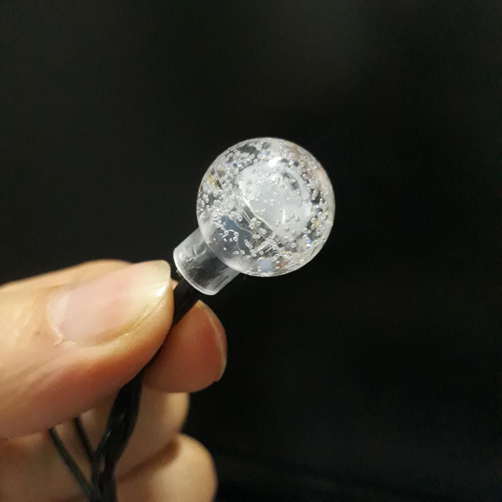 Dây đèn led trang trí cây thông noel tết phòng ngủ hình Cầu và Giọt nước có bọt khí dài 10m - 30 bóng mã 26029