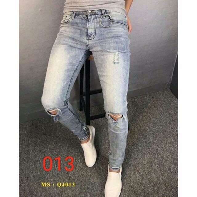 quần jean nam rách gối cực đẹp
