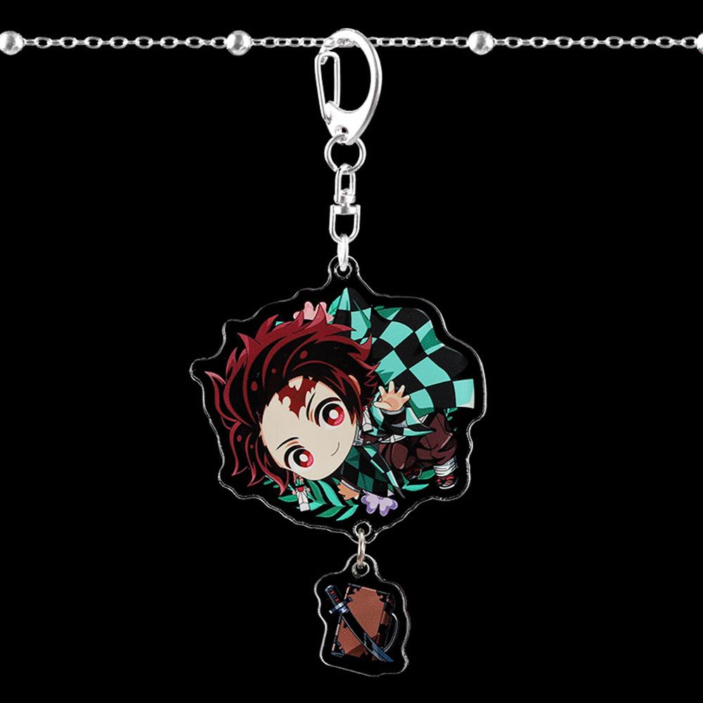 Mặt Dây Chuyền Acrylic Hóa Trang Demon Slayer Cho Bạn Bè
