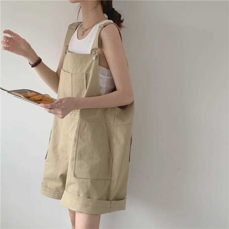 Quần Short Kaki Ống Rộng Lưng Cao Thời Trang Mùa Hè Cho Nữ