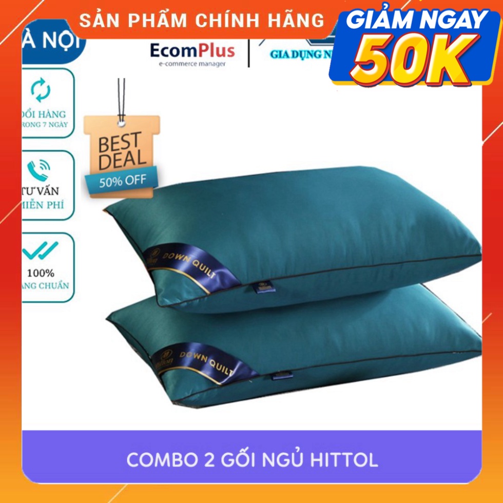 Combo 2 Gối Ngủ Cao Cấp HILTON, Bộ Gối Ngủ Chuyên Dành Cho Khách Sạn, Resort Cực Kỳ Êm Ái, Cho Bạn G