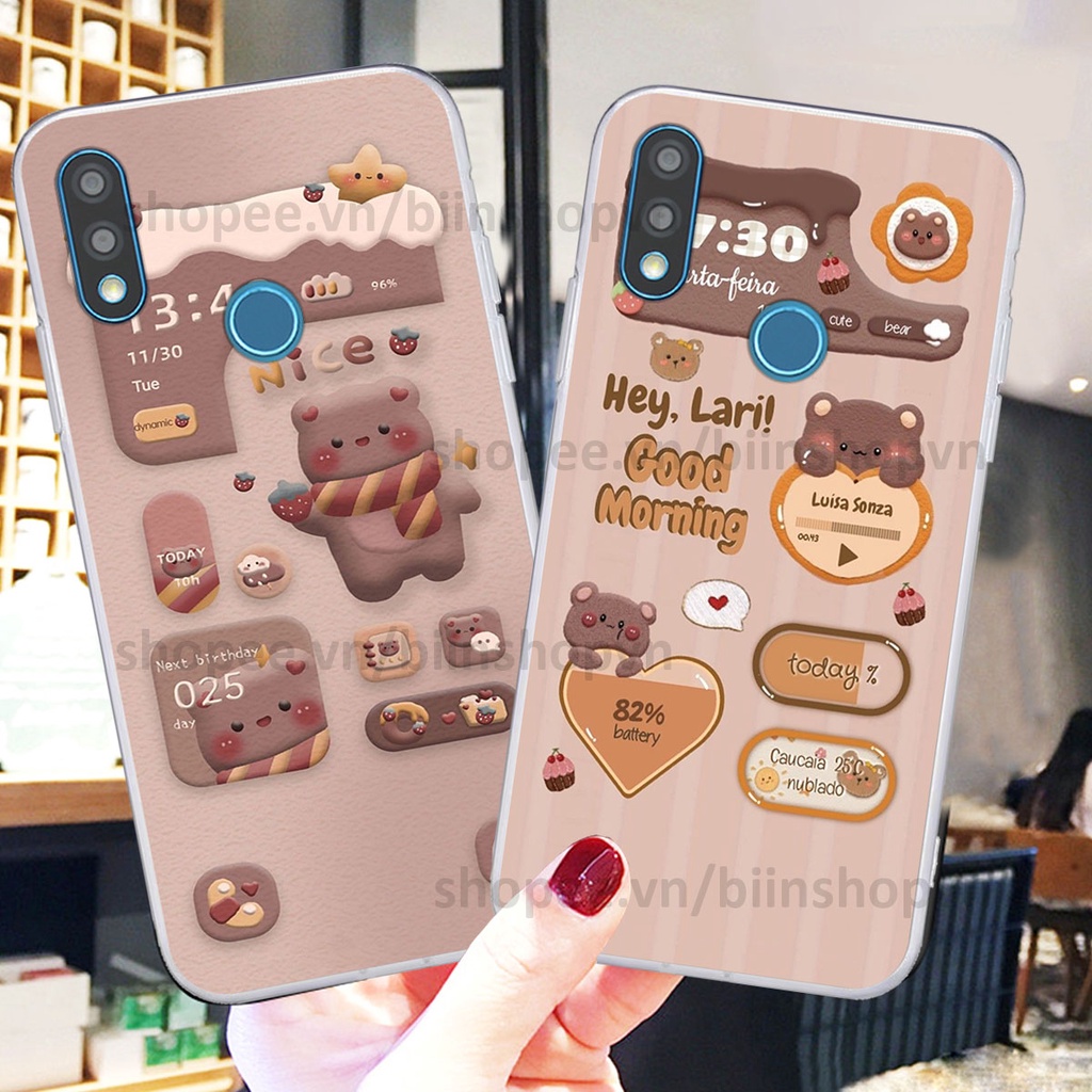 Ốp Vsmart Joy 2 Plus / Joy2+ in 3D icon gấu nổi siêu xinh, siêu đáng yêu, cá tính phong cách