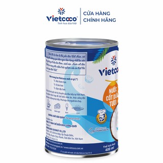 Nước cốt dừa tươi Vietcoco - Lon 400ml