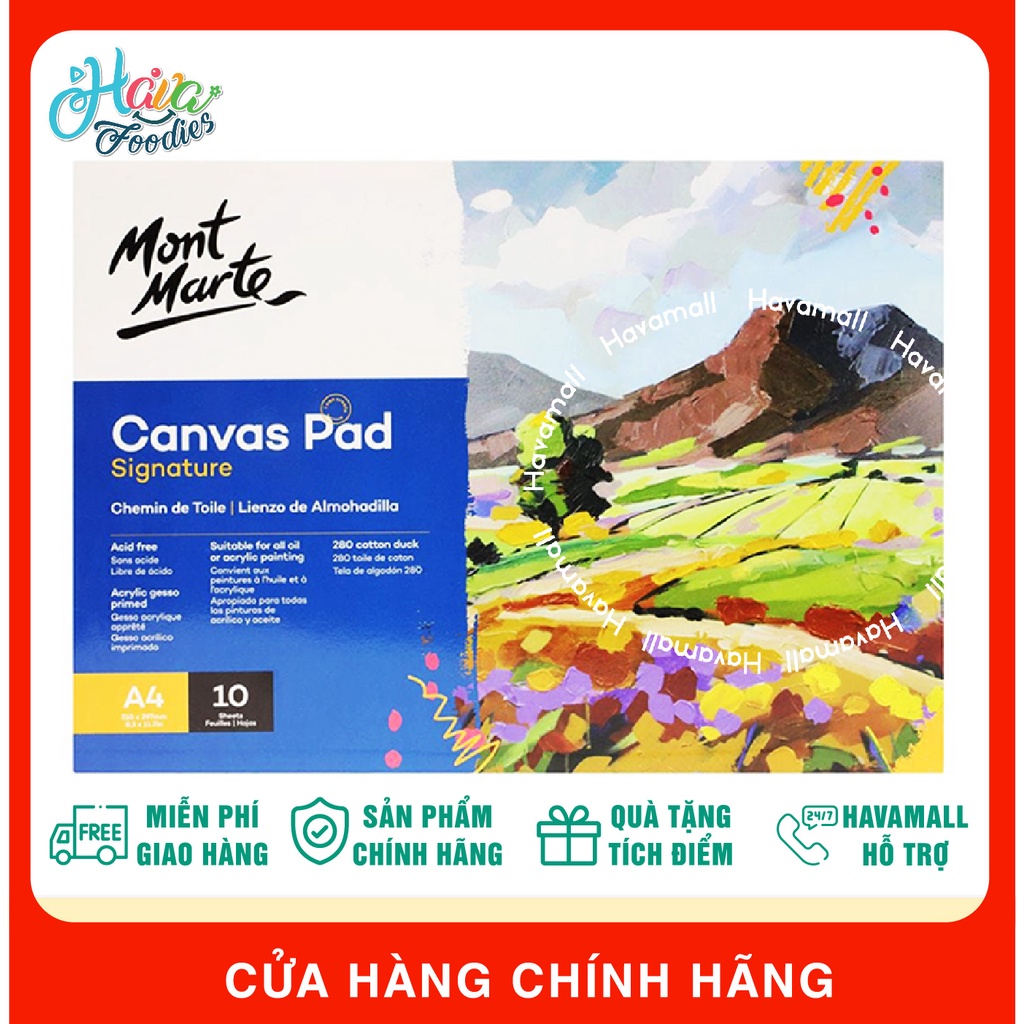 Tập Sổ Canvas Pad Mont Marte 10 Tờ