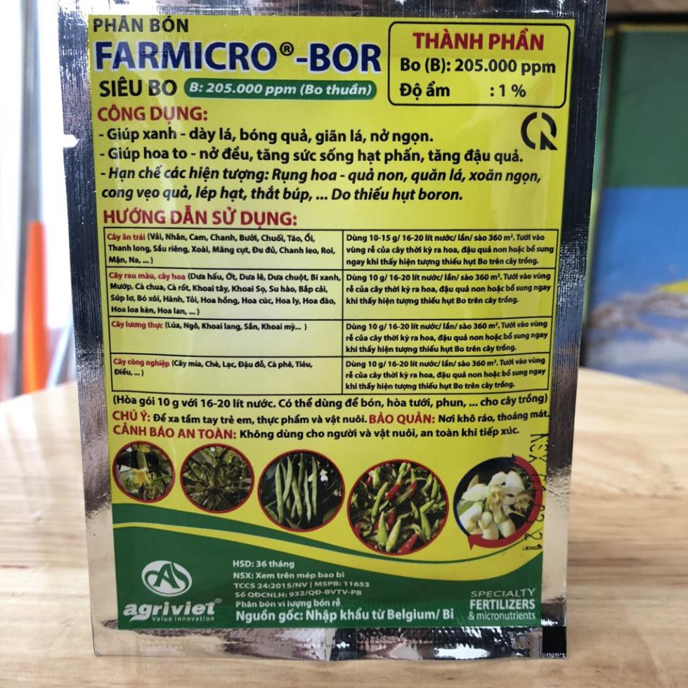 Phân bón Siêu Bo siêu ra hoa siêu đậu quả Farmicro-Bor