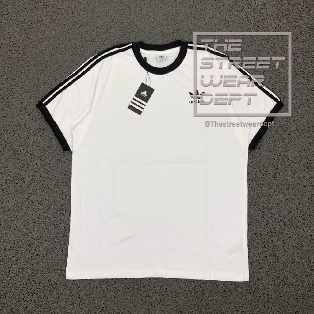 Áo thun Adidas kẻ sọc trắng đen thiết kế trẻ trung cá tính