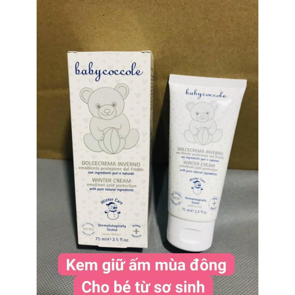 Kem giữ ấm từ sáp ong và vitamin Babycoccole 75ml 0M+ cho bé