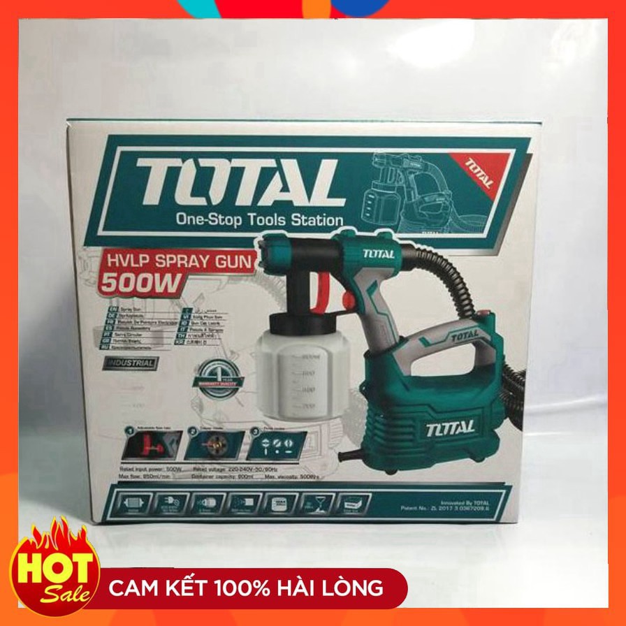 [chính hãng] máy phun sơn dùng điện Total 500w [ảnh thật tùng chi tiết nhé]