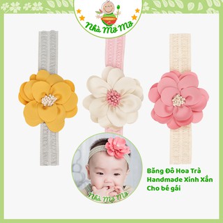 Băng Đô Hoa Trà Handmade Xinh Xắn Cho Bé Gái Bé Sơ Sinh - Nhà Mỡ Mỡ
