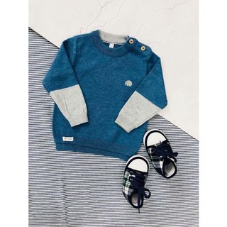 Áo len sợi cotton cài vai momma