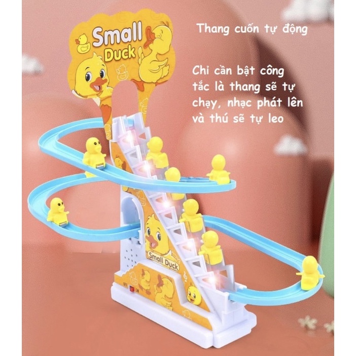 Đồ Chơi Cầu Trượt Vịt Vàng Leo Thang Phát Nhạc Cực Vui Tai Cho Bé Yêu