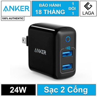 Sạc ANKER PowerPort II 2 cổng 24W - A2027