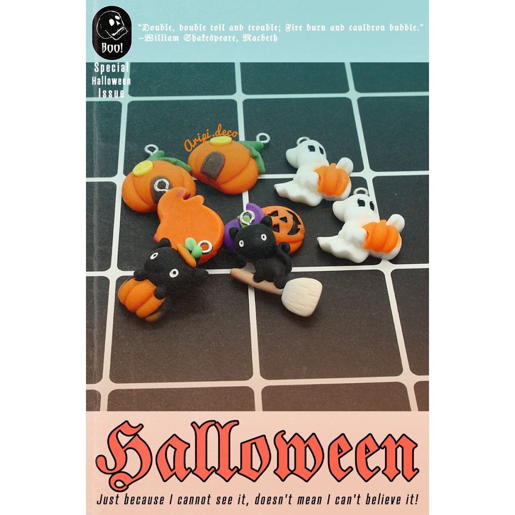 Charm halloween đáng yêu B50 /Nguyên liệu làm phụ kiện handmade vòng tay / resin