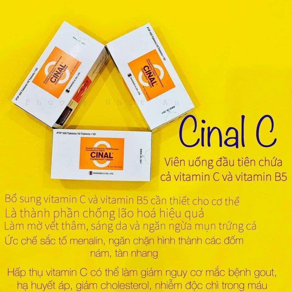 VIÊN UỐNG CINAL C TRẮNG DA