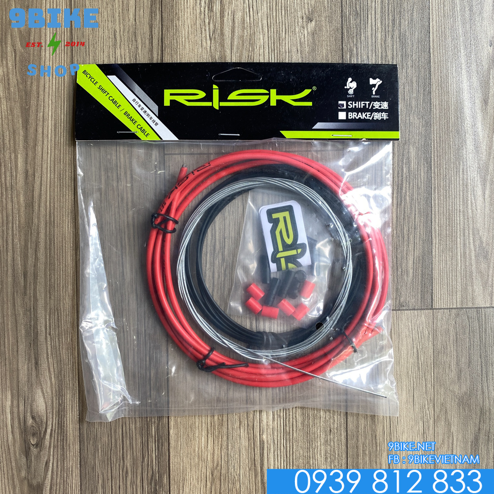 Bộ vỏ ruột dây đề xe đạp nhiều màu Risk