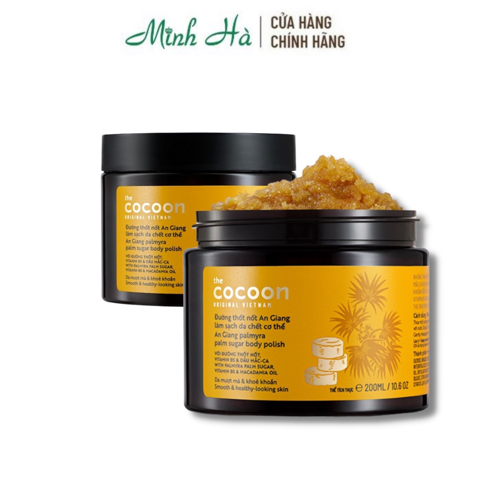 Tẩy tế bào chết Cocoon đường thốt nốt An Giang 200ml giúp làm sạch cơ thể mang lại làn da mịt màng và khỏe mạnh