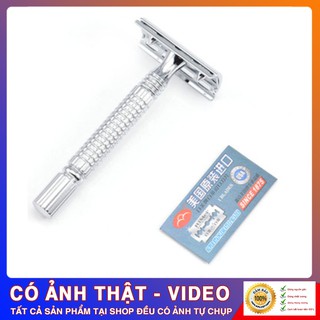 Cạo râu INOX cổ điển chính hãng xịn FULLBOX Video Ảnh Thật Sản Phẩm