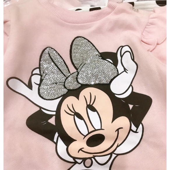 Váy mickey chấm bi lót nỉ cho bé