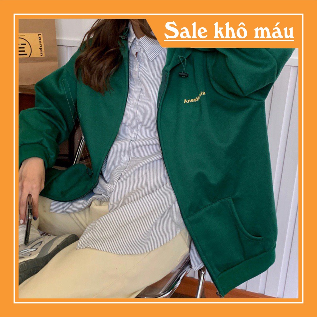 HOT TREND ÁO KHOÁC NỈ ANESTHESIA FORM RỘNG🍓🍏PHONG CÁCH HÀN QUỐC🍓🍏 | BigBuy360 - bigbuy360.vn