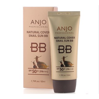 Kem chống nắng trang điểm từ ốc sên anjo natural cover snail sun bb spf50+ pa+++ 50ml