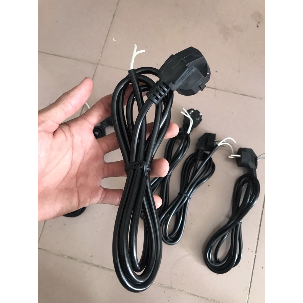 Dây Nguồn 1m6 Dây To Lớn Loại 1, Phích cắm nguyên khối, Dây nguồn dài.