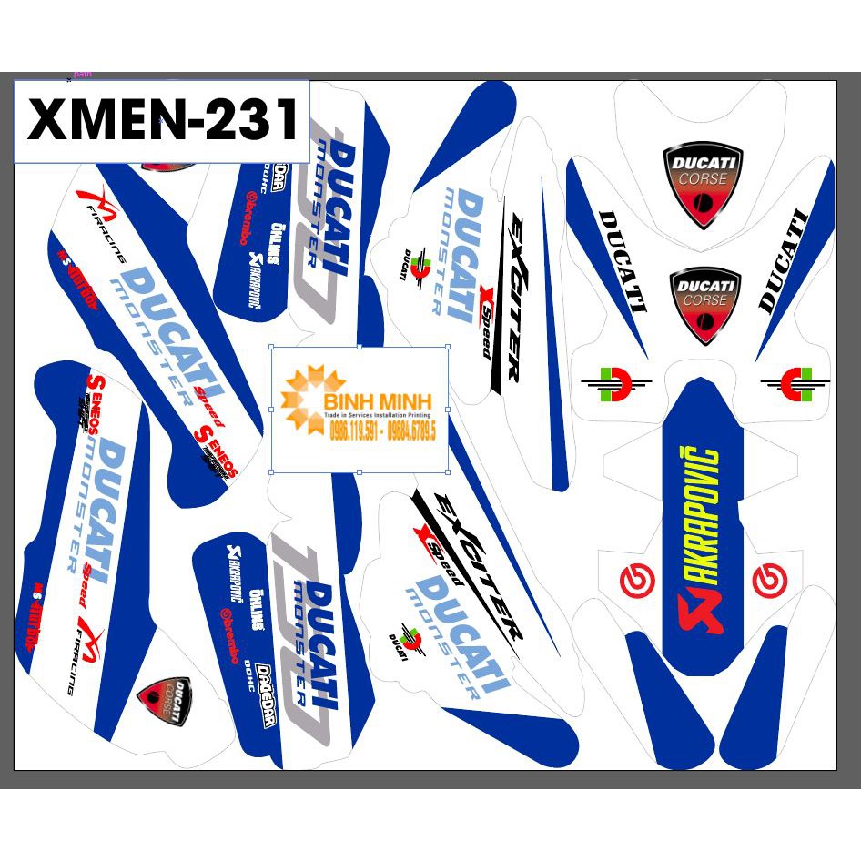 tem trùm xe điện xmen 231