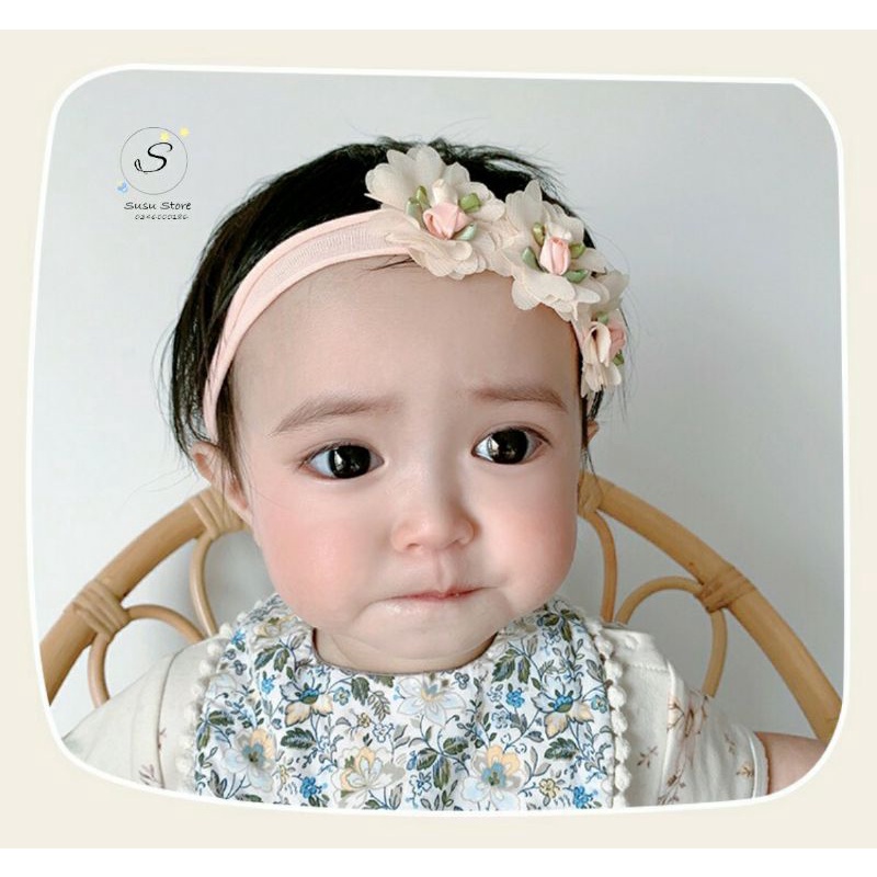 Bda 76 : băng đô hoa cho bé 6-24m