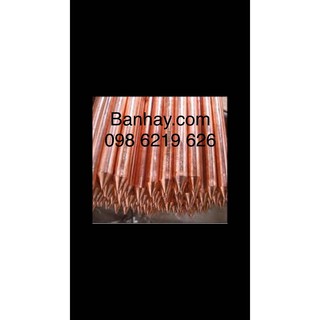 Cọc tiếp địa mạ đồng D16 dài 1m (hàng việt nam chất lượng cao bóng đẹp)