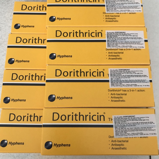 Viên ngậm kháng khuẩn Dorithricin hộp 20 viên