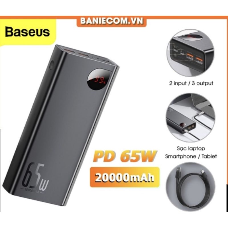 Pin Sạc dự phòng 65W s 20000mAh / 22.5W Baseus 10000mAh / 20.000mAh
