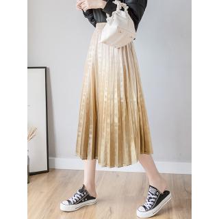 Chân váy xếp li phối màu thanh lịch
