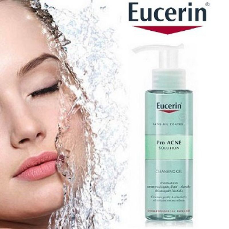 [CHÍNH HÃNG] Eucerin Proacne Cleasing Gel - Gel Rửa Mặt Dành Cho Da Nhờn Mụn 200ml