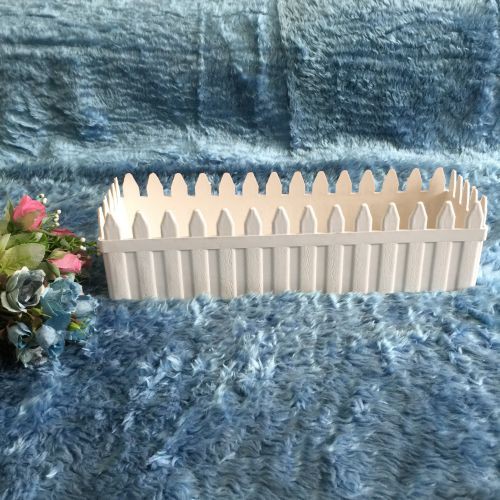 (42x13x11cm) Chậu nhựa hàng rào nhọn size 4 loại đẹp trồng hoa cây cảnh, cắm hoa giả đề bàn siêu xinh