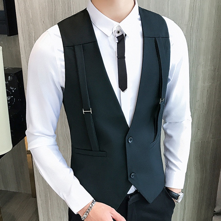 Áo Gile nam, Áo gile tạo đai cách điệu, lịch lãm, trẻ trung, phong cách hiện đại, tạo điểm nhấn cho các tổng tài mã N41