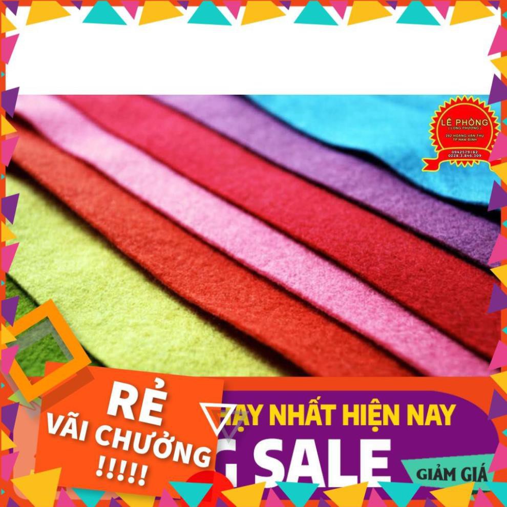 [ BÁN CHẠY ]  [ Mầm Non ] VẢI DẠ NỈ khổ 90*90 cm ( Inb shop để chọn màu )