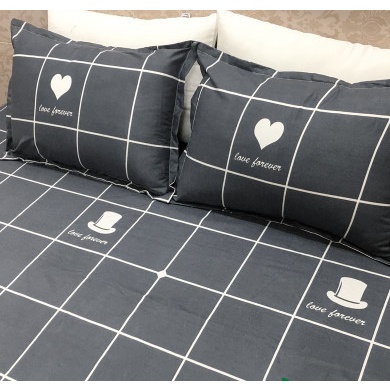 Ga trải giường Kẻ karo vương miện,đủ kích thước 1m,1m2,1m4,1m5,1m6,1m8 | BigBuy360 - bigbuy360.vn