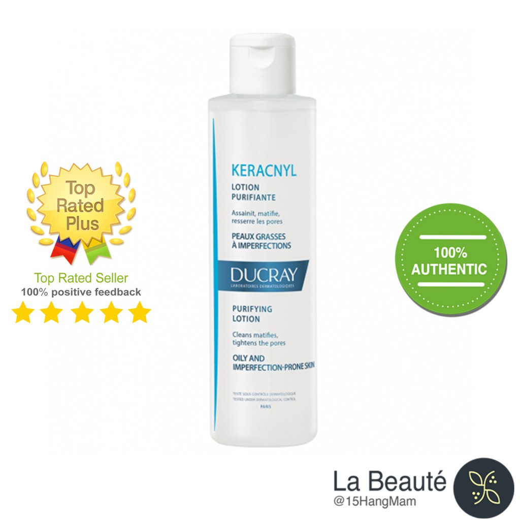 Ducray Keracnyl Lotion Purifiante - Nước Cân Bằng Cho Da Nhờn Mụn 200ml