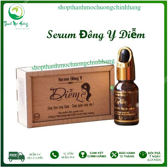 Serum Đông y Diễm Thanh Mộc Hương 15ml giúp cấp ẩm, dưỡng da, mờ nếp nhăn