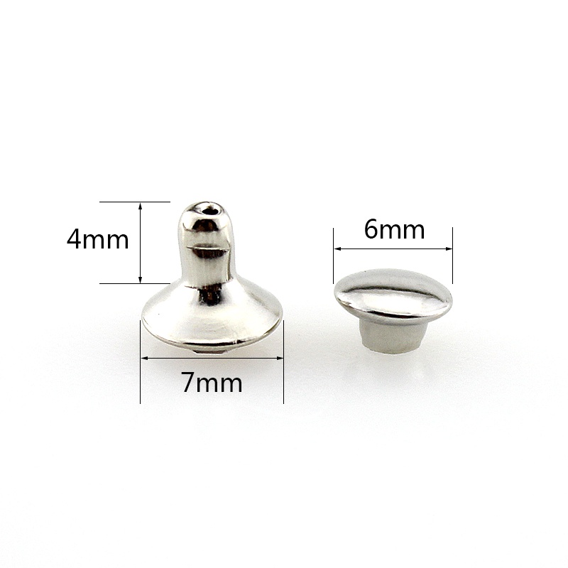 Bộ 100 Đinh Tán 7mm Đính Đá Nhiều Màu Thời Trang Làm Đồ Da DIY