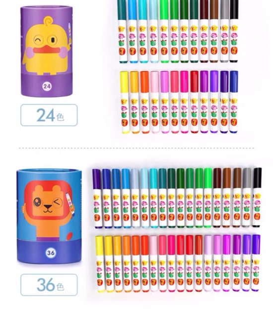 Bút dạ uek hộp 36 màu