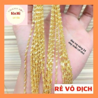 ( Giá sỉ) Dây chuyền xoắn xi mạ vàng màu 24
