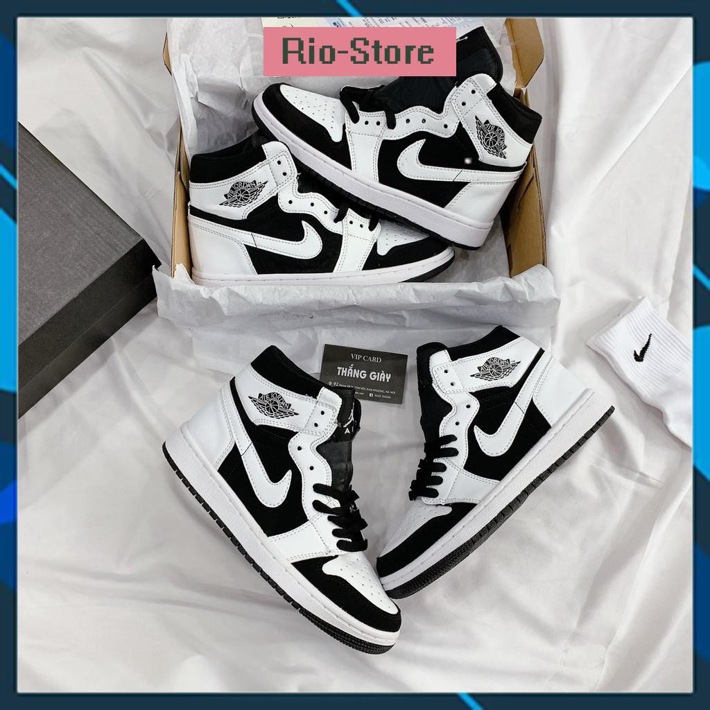 Giày Sneaker 𝗷𝗼𝗿𝗱𝗮𝗻 𝟭 𝗽𝗮𝗻𝗱𝗮 Cổ Cao 🌟FULL BOX BILL🌟 jd1 nam nữ Trắng Đen..-Rio