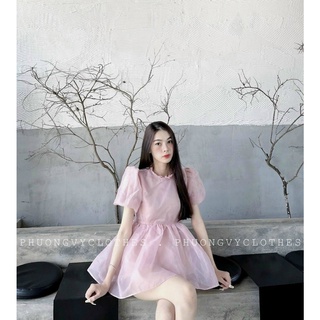 Set áo bbd tơ hồng cổ bèo + short trắng