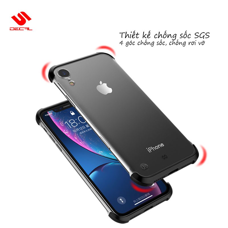 Ốp lưng XUNDD iPhone XS Max / XS / X / XR, Mặt lưng không bám vân tay, Mỏng nhẹ, Không viền