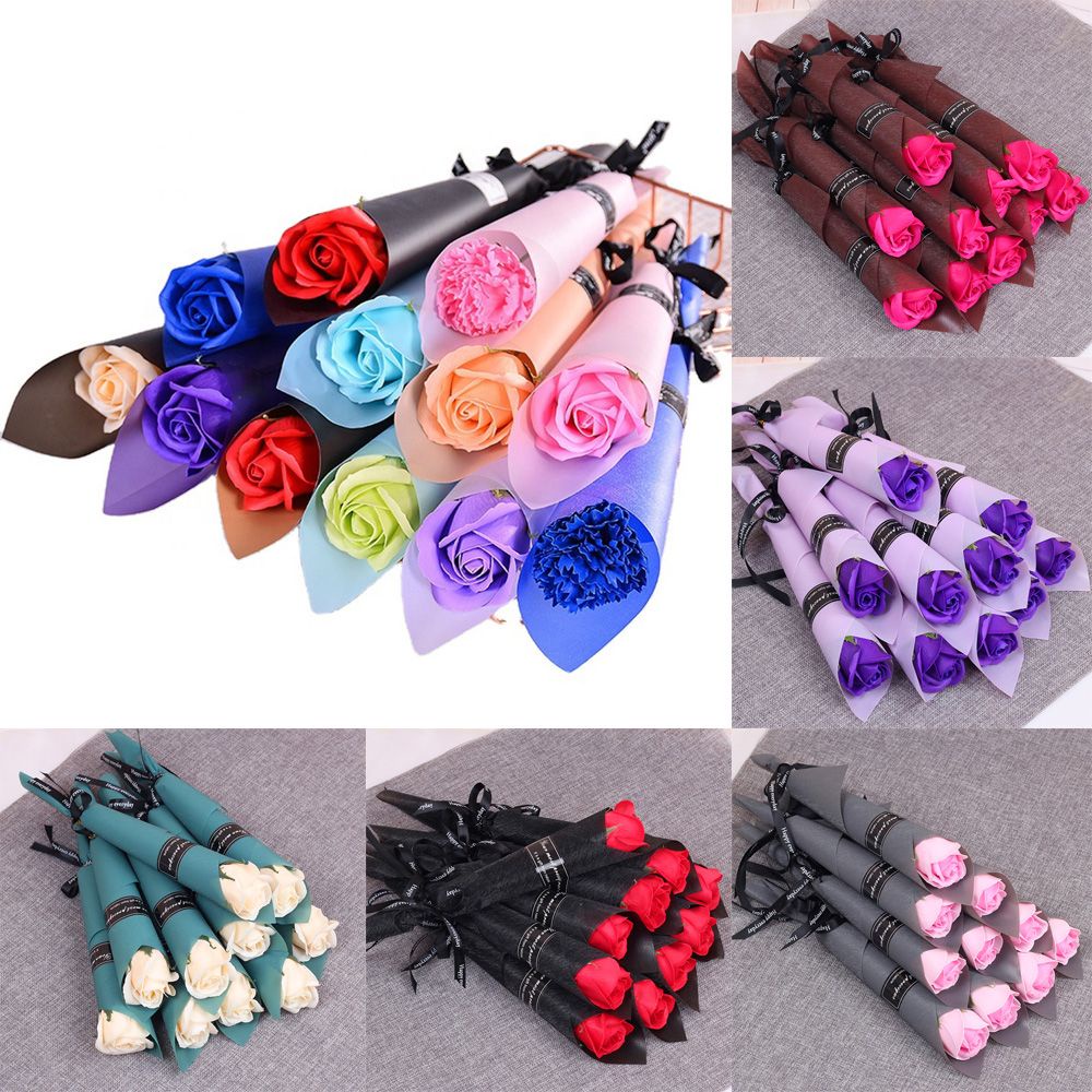1 Bó Hoa Hồng Sáp Nhân Tạo Làm Quà Tặng/Trang Trí Nhà/Tiệc Cưới/Sinh Nhật