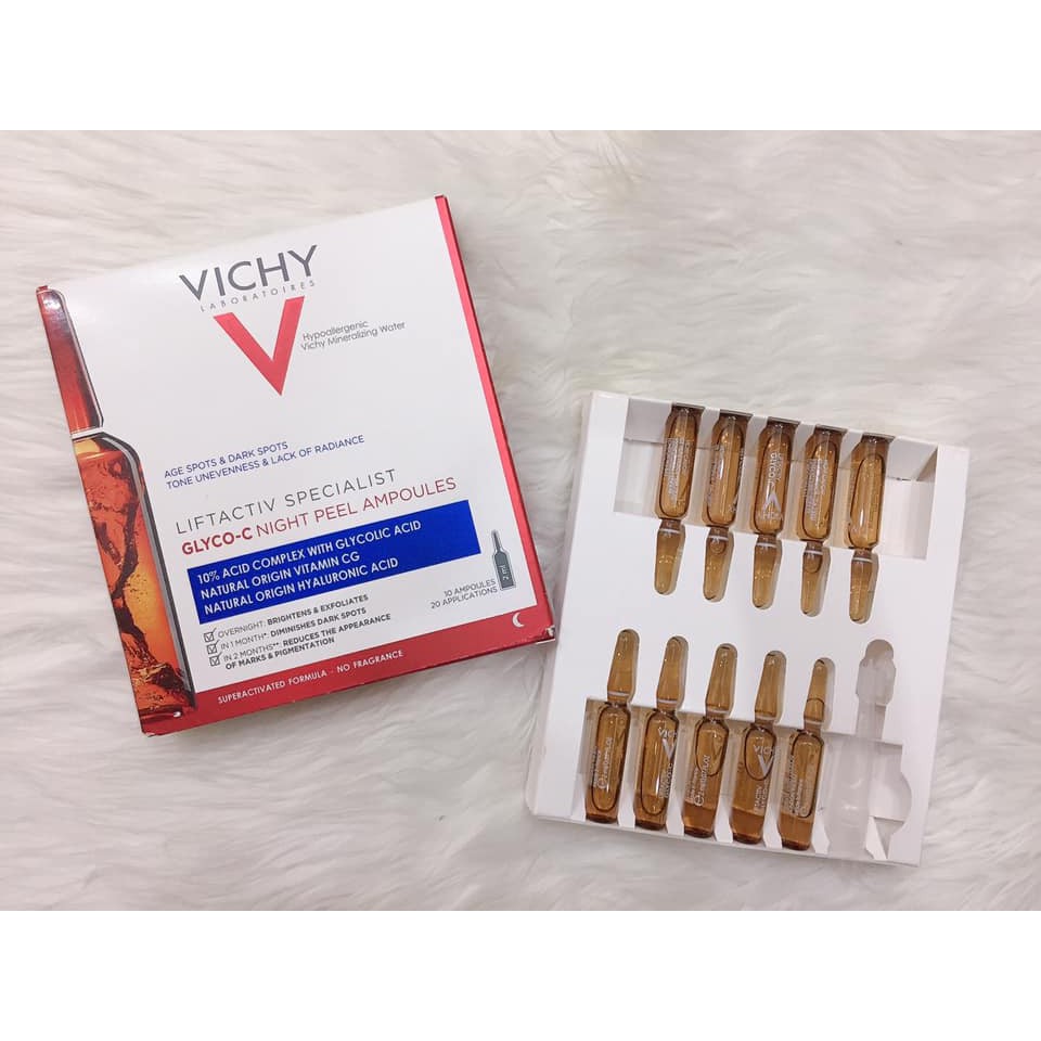 [TEM CTY] VICHY Liftactiv Specialist GLYCO C NIGHT PEEL Ampoules 2ml x 10 o - Tinh Chất Glyco-C Giảm Thâm Nám LàmSáng Da