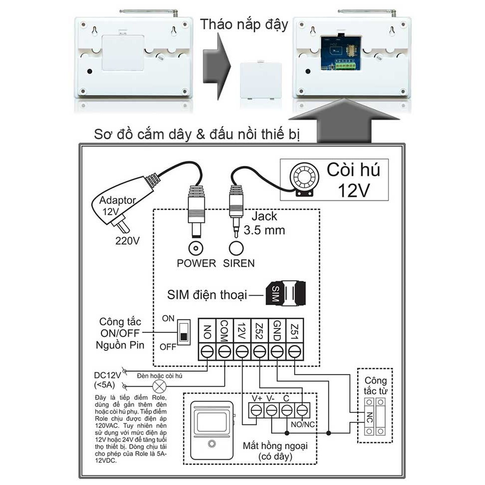 BÁO TRỘM QUA ĐIỆN THOẠI DÙNG SIM - LINE DC900