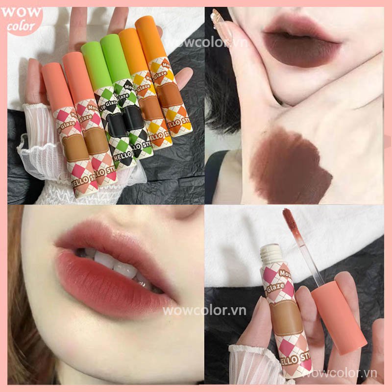 [Hàng mới về] Son kem nhung lì kháng nước lâu trôi 9 màu lựa chọn Hello Style