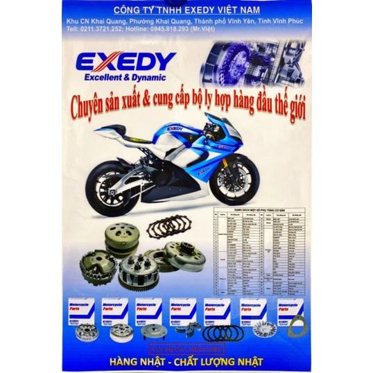 Chuông nồi exedy chính hãng cho các dòng xe AB, SH, Vairii, PCX, SH mode...